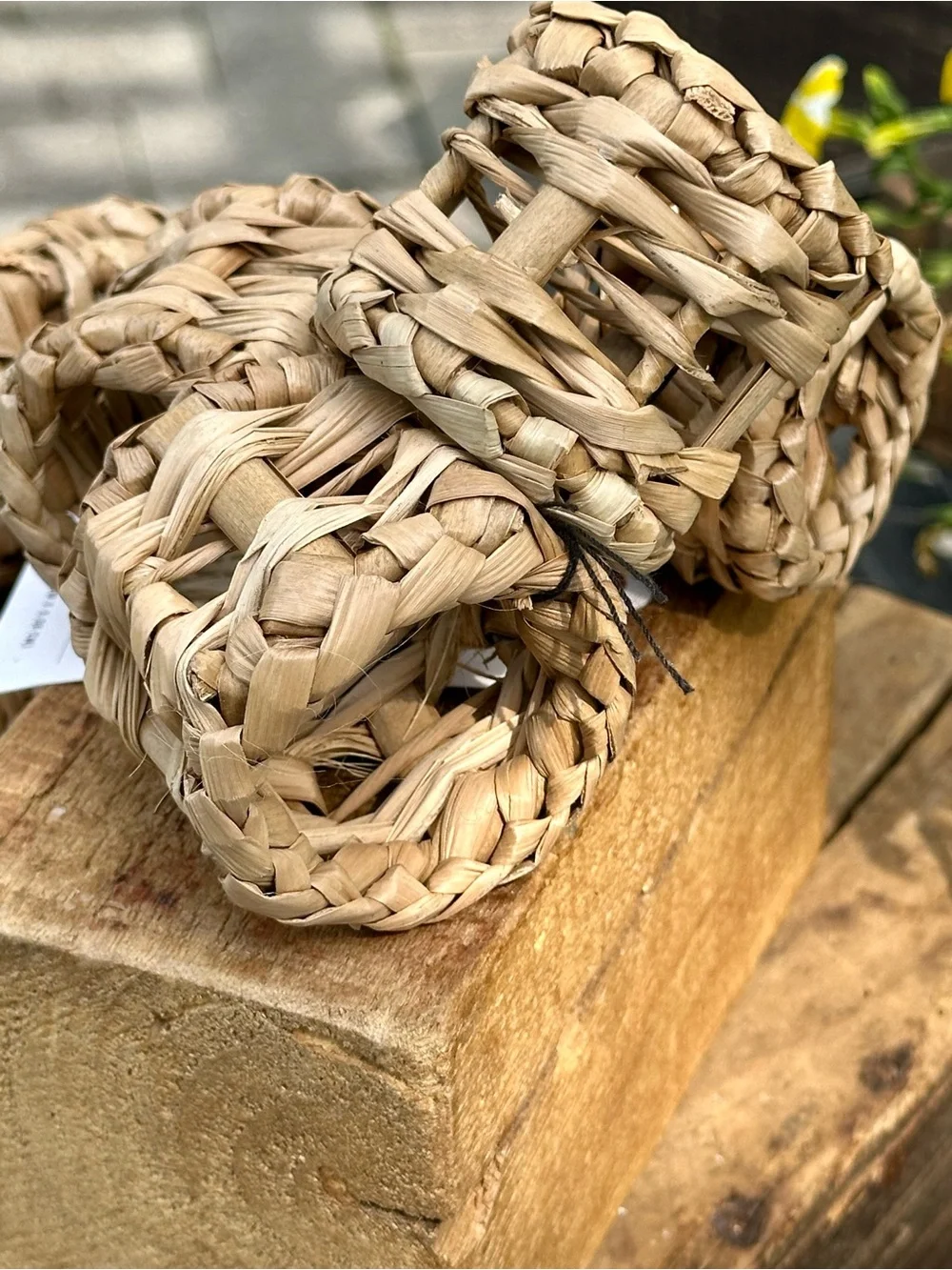 Hearth & Hand Magnolia Woven Rattan Napkin Rings Set of 8 NWT